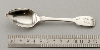 Cape Silver Teaspoon - Jacobus Vos, CVNO Schultz